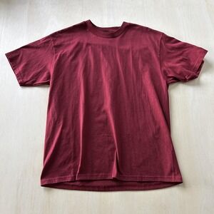 Vintage Hanes Heavyweight 50/50 Shirt Mens Large Red Blank Tee T-Shirt